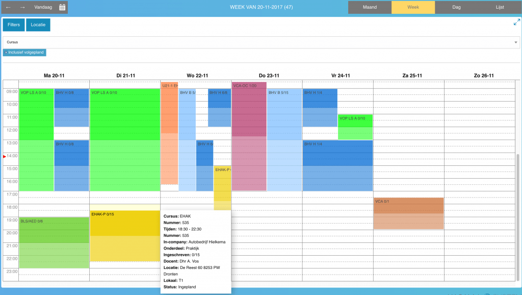 lms software agenda overzicht